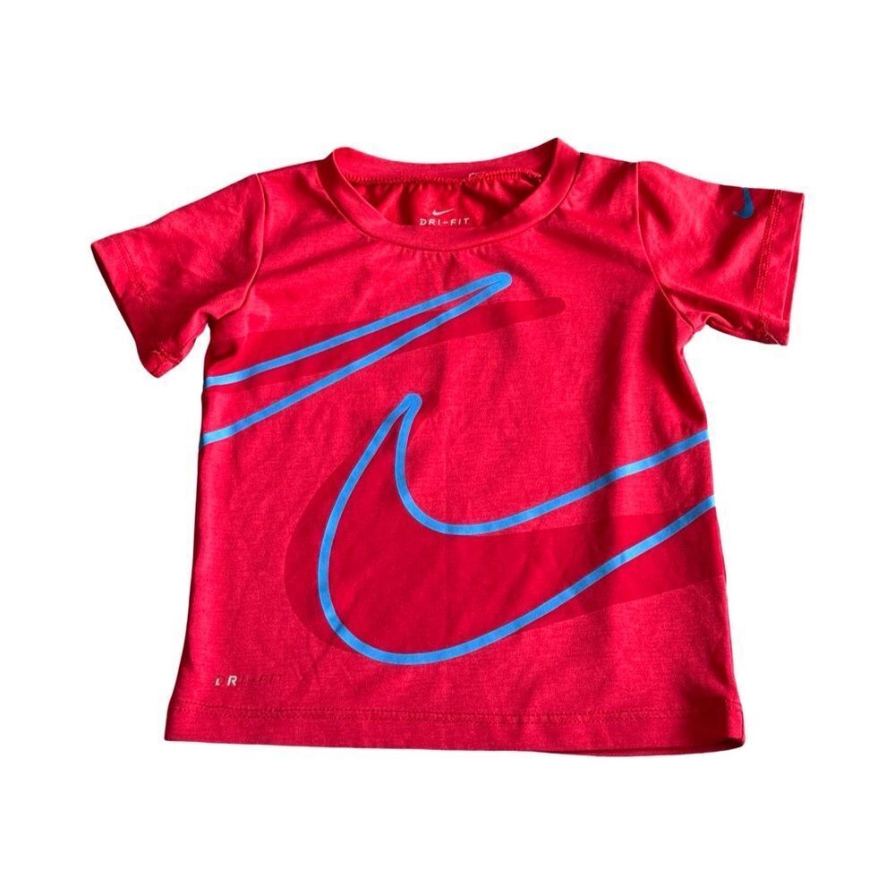 Nike Kids Red and Blue Swoosh T-Shirt